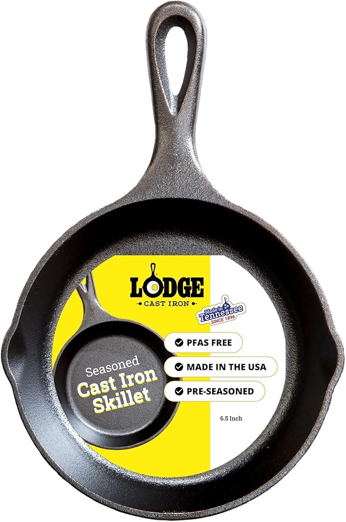 6 inch seasoned cast iron skillet