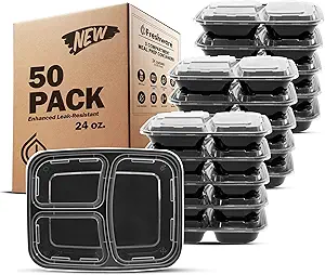 Meal prep containers with dividers